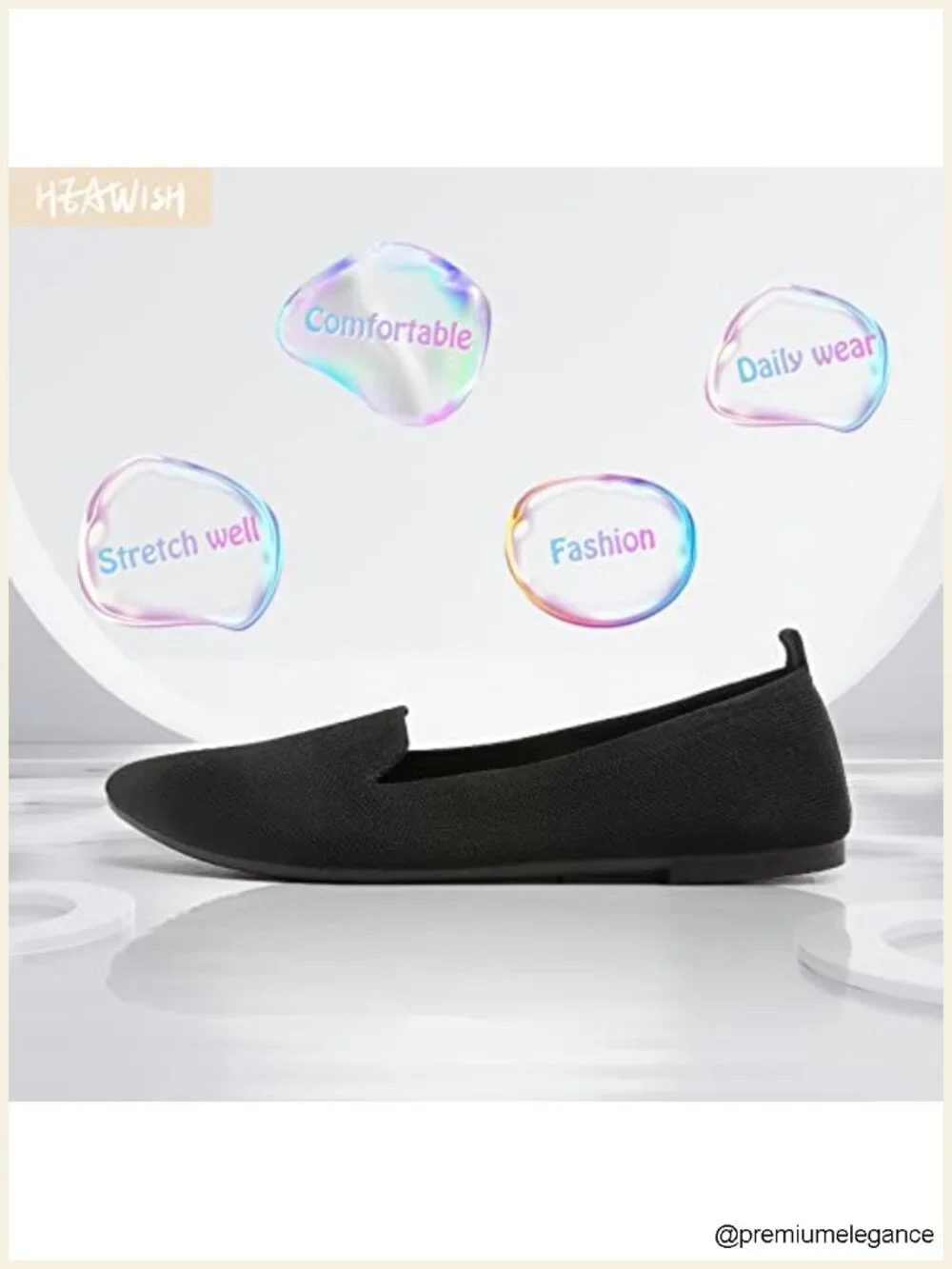 Mesh Pointed Toe Ballet Flats Dressy Comfortable Pull-On Breathable Lightweight